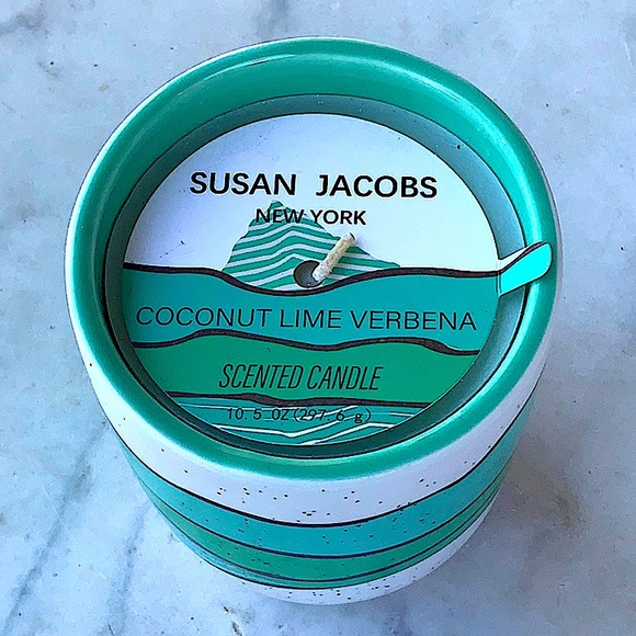 SUSAN JACOBS NEW YORK CANDLE COCONUT LIME VERBENA NEW 1 WICK 10.5 oz - Picture 2 of 4
